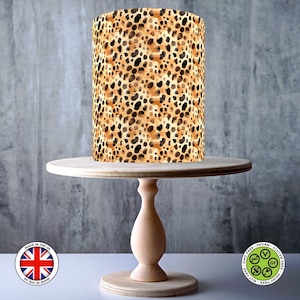 Panoramic Leopard Print Seamless edible wrap around edible cake topper, ICING sheet, WAFER card, Cake Wrap, Edible Prints