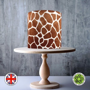Motif texturé véritable peau de girafe enveloppant un gâteau comestible, feuille de glaçage, carte gaufrette, emballage de gâteau, impressions comestibles