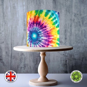 Edible Pattern Sheet, Tie Dye Wafer Paper or Frosting Sheet 