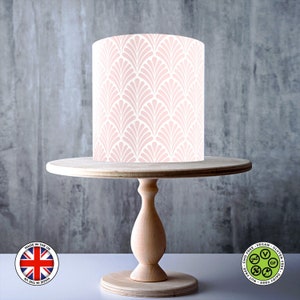Blass Rosa Floral Ornamente Muster Nahtlos Wickel essbare Cake Topper, Zuckerguss Blatt, WAFER Karte, Cake Wrap, essbare Drucke