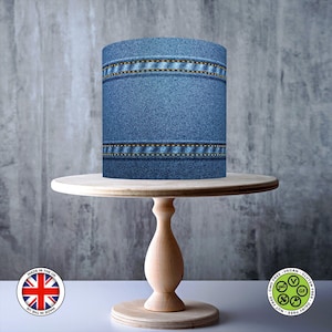 Jean enveloppant sans couture en denim, tissu, matériau, décoration de gâteau comestible en textile, feuille de glaçage, carte gaufrette, emballage de gâteau, impressions comestibles