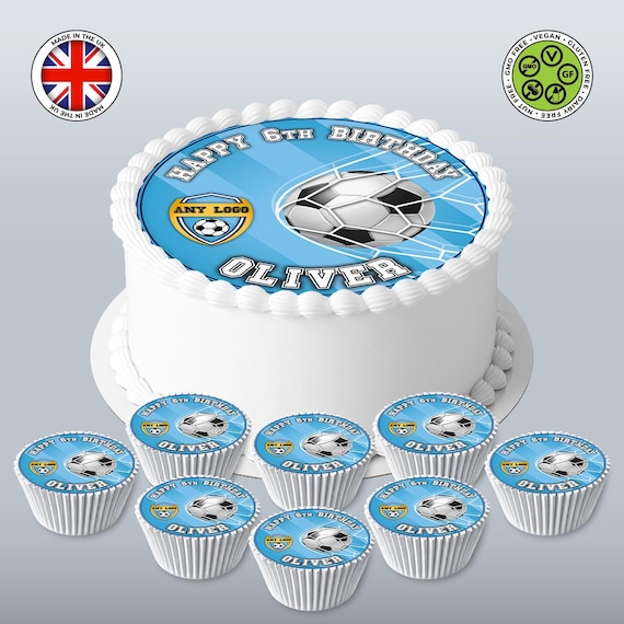 Your Football Team Logo Birthday Personalised 7.5 in Edible Icing paper Your Football Team Logo Birthday Personalised 7.5 in Edible Icing paper