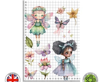 Enchanted Fairies Edible Cake Toppers – Watercolour Fairy & Butterfly Cake Decor Cut-Outs - ICING or WAFER