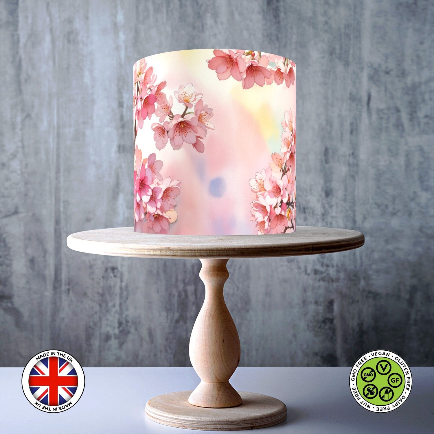 ALEGRE 60 Decorazioni Per Torte A Forma Di Fiore Di Ciliegio, Commestibili, In Cialda Di Patate, Rosa, 5 Stili, Per Cupcake, Muffin E Dessert, Per Matrimoni E Feste