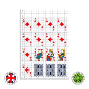 Jeu de cartes de jeu de poker comestibles sur le thème du casino - DIAMANTS de l'As au roi feuille de glaçage carte gaufrette anniversaire impressions comestibles