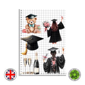 Decorações comestíveis de formatura, ursinho de pelúcia, capelo, graduadas, diploma, garrafa de champanhe, folha de glacê, cartão de WAFER, impressões comestíveis