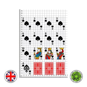 Jeu de cartes de jeu de poker comestibles sur le thème du casino - Feuille de pique de l'As au roi Drap glaçage Carte gaufrette Anniversaire Impressions comestibles