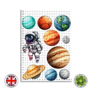 Astronauta, Pianeti, Sistema solare, spazio, Terra, Marte, Luna, topper per torta commestibile Giove, foglio di glassa, carta WAFER, stampe commestibili