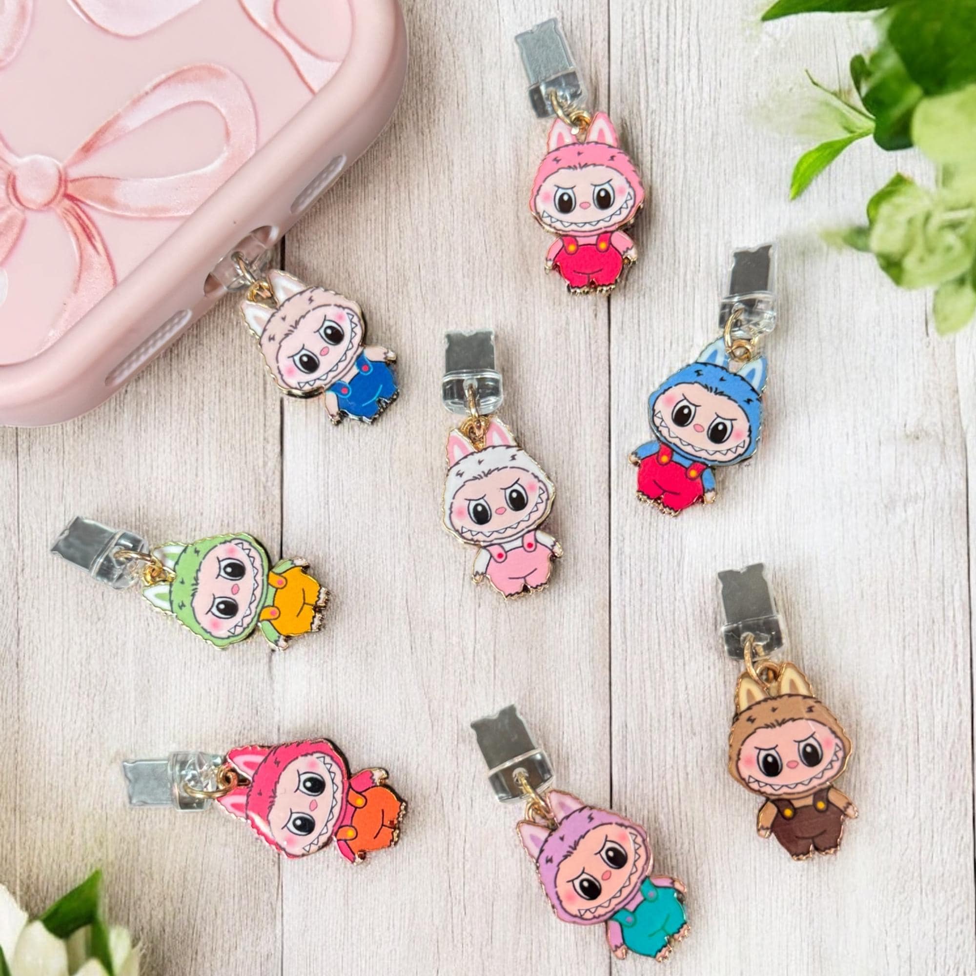 LABUBU Monster Kindle Dust Plug Charm: USB-C or Lightning