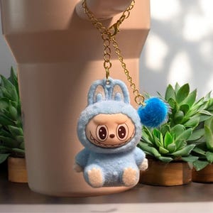 Labubu Stanley cup Charm, Tumbler cup charm, Stanley Charms, Beaded Tumbler Charms, Stanley Cup Accessories, Handle Cup Charms