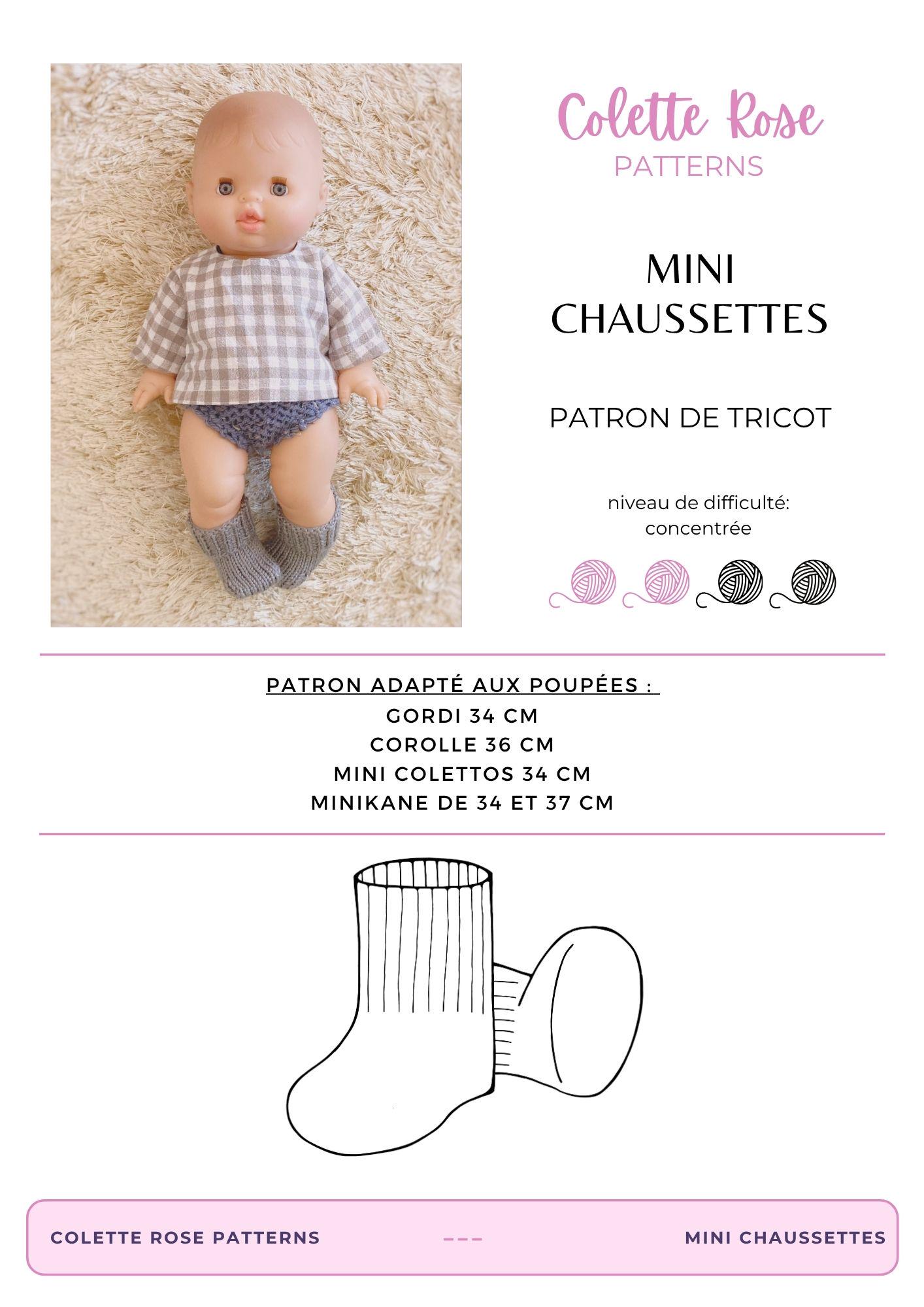 Chaussettes Pour Poupée 46 Cm – 1 Paire Blanche – Coton Mélangé – Compatible Avec Poupées Américaines