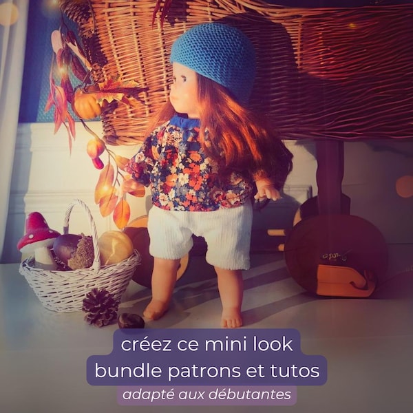 Pack pdf couture et tricot - Minikane, Corolle, Miniland, Mini Colettos, Gordi Paola Reina, 34 à 38 cm