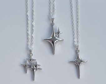 3 x Matching Star Necklace Set 3 Matching Necklace Set For Trio Friendship Groups, Layering Necklace Set, Handmade Mothers Day Gifts For Her