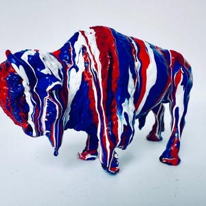 Drip Painted STAMPEDE Football Buffalo!