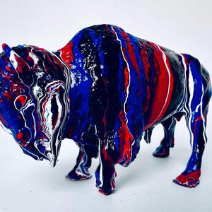 Drip Painted BLACK OUT STAMPEDE Football Buffalo!