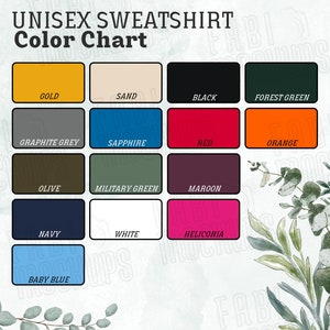 Carta de colores Gildan 18000 - G18000 - Mockups de Gildan - Carta de colores moderna - Impresión bajo demanda - Carta de colores de sudaderas