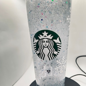 Starbucks snow globe tumbler/ Penguins / Bling