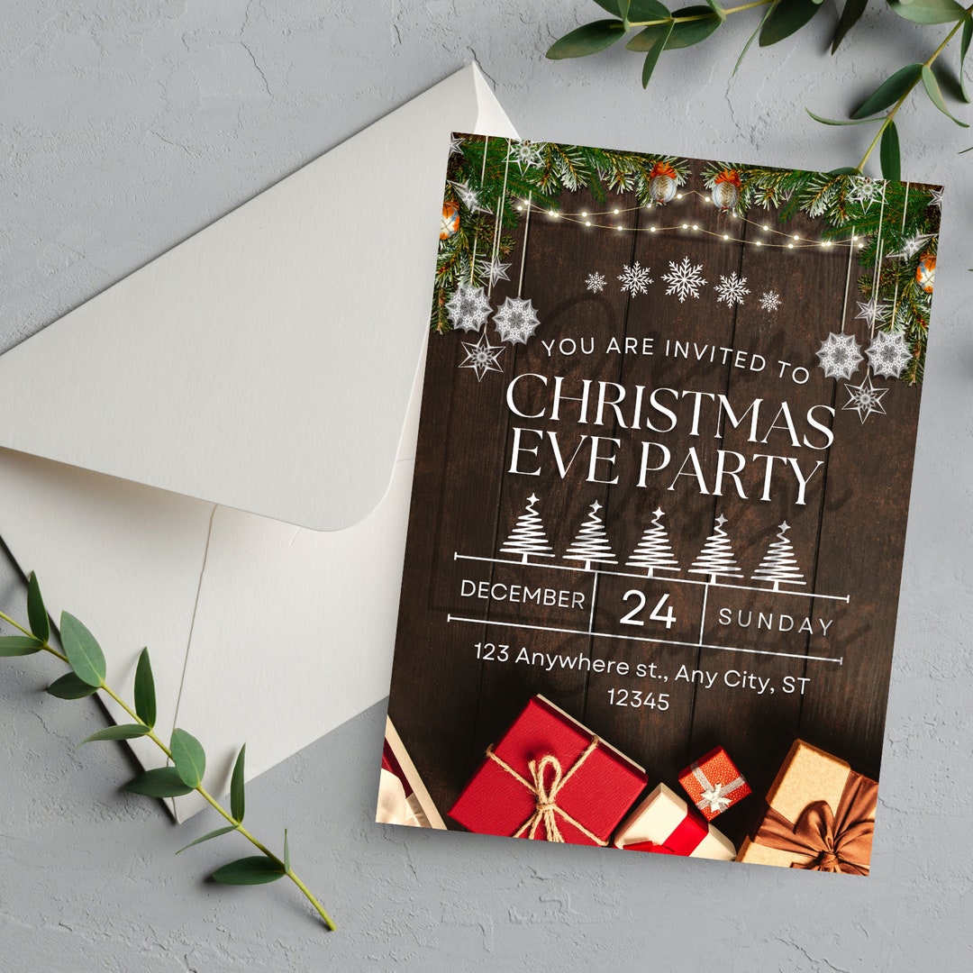 Christmas Eve Party Invitations 