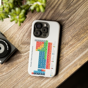 Periodic Table Phone IPhone 15  - It is a Tough Case, designed by AGT