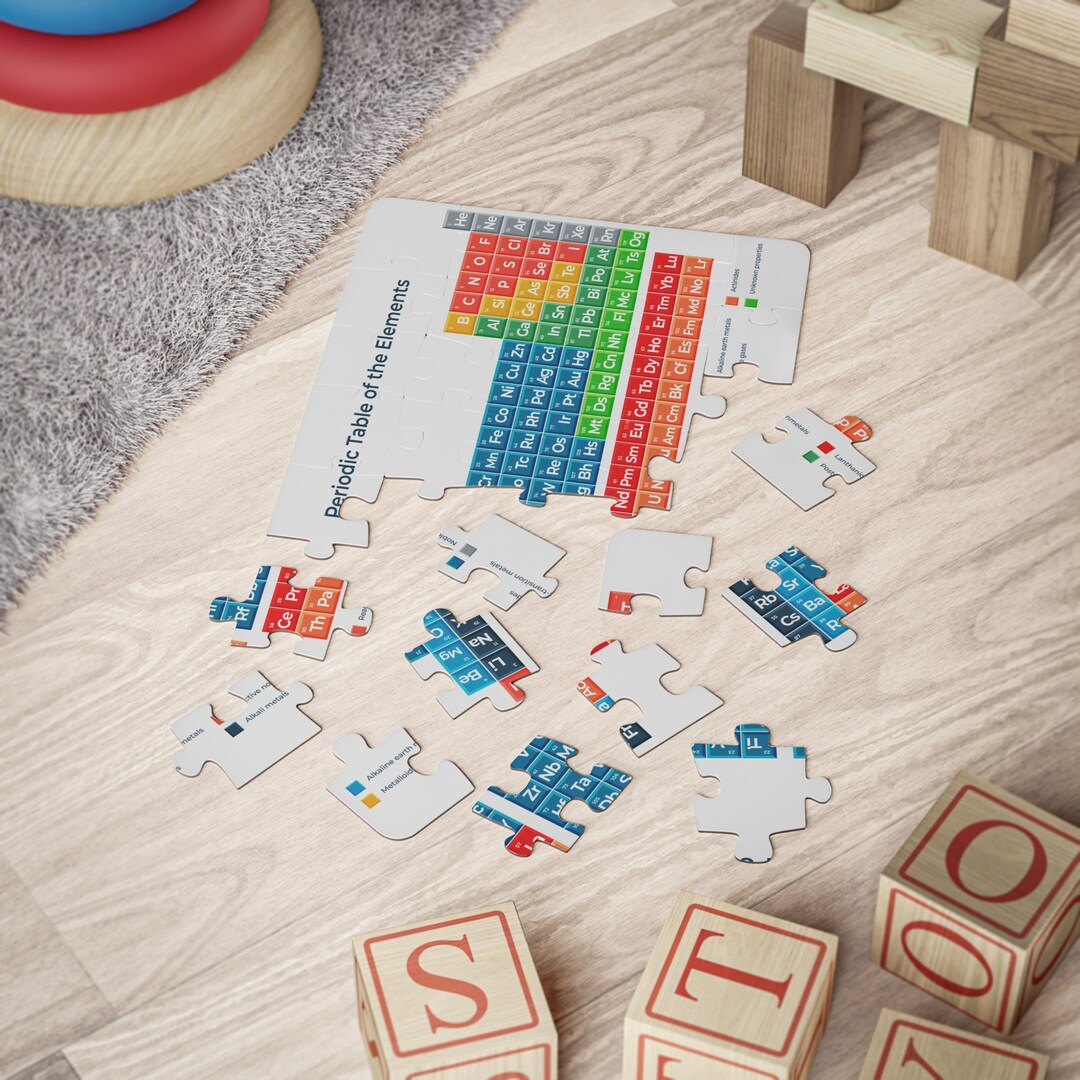 Rompecabezas infantil de tabla periódica, 30 piezas, perfecto para