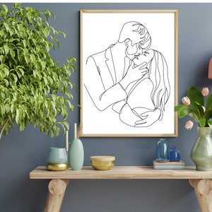 ALMOST KISS LINE ART, Love romantic cute, Couple of lovers iPad Case &  Skin by yourtravelguide
