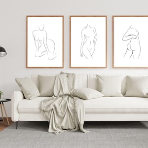 Neutral Female Body Line Art, Printable Naked Woman Sketch, Female Body Line Art, Woman Line Drawing, Abstract Line Art, Valentines Day