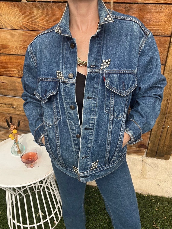 ジャケット・アウター 80's Levi's Denim Jacket Vintage 80s Levi's Type 3 Dark Denim Trucker Jacket 38L Made