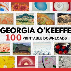 100+ Printable Art Designs | Georgia O&#39;keeffe Artworks and Painting Collection | Famous Art | Home Decor | Vintage Art | DIGITAL DOWNLOAD