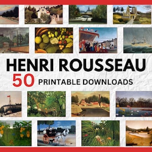 50+ Printable Art Designs | Henri Rousseau Artworks and Painting ...