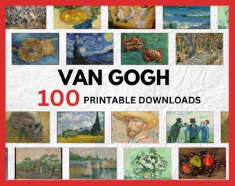 Más de 100 diseños de arte imprimibles / Colección de pinturas y obras de arte de Van Gogh / Arte famoso / Decoración del hogar / Arte vintage / DESCARGA DIGITAL
