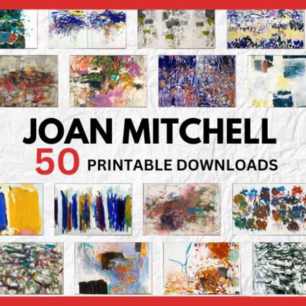 50+ Printable Art Designs | Joan Mitchell Artworks and Painting Collection | Famous Art | Home Decor | Vintage Art | DIGITAL DOWNLOAD