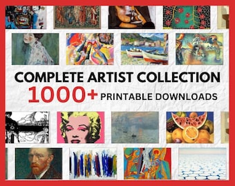 Más de 1000 diseños de arte vintage para imprimir / Colección de obras de arte y pinturas vintage / Arte famoso / Decoración del hogar / DESCARGA DIGITAL