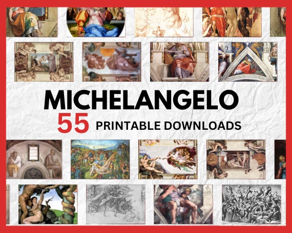 55+ Printable Art Designs | Michelangelo Artworks and Painting ...