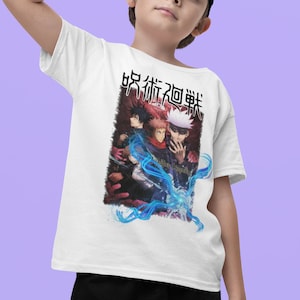 Japońska koszulka z krótkim rękawem dla dzieci z anime, koszulka dla fanów japońskich kreskówek,