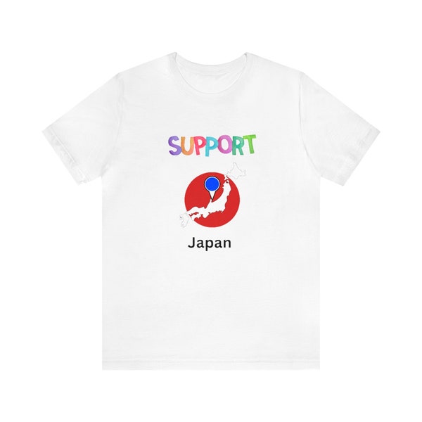 Support Japan earthquake, Unisex Jersey Short Sleeve This sales go to donation for disaster-affected area. Japanese t-shirt.