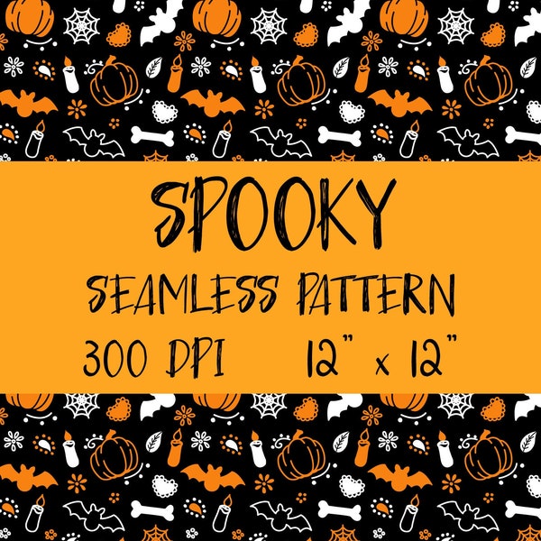 Spooky seamless pattern