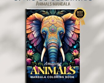Mandala Animals: Coloring Book for Adults and Children