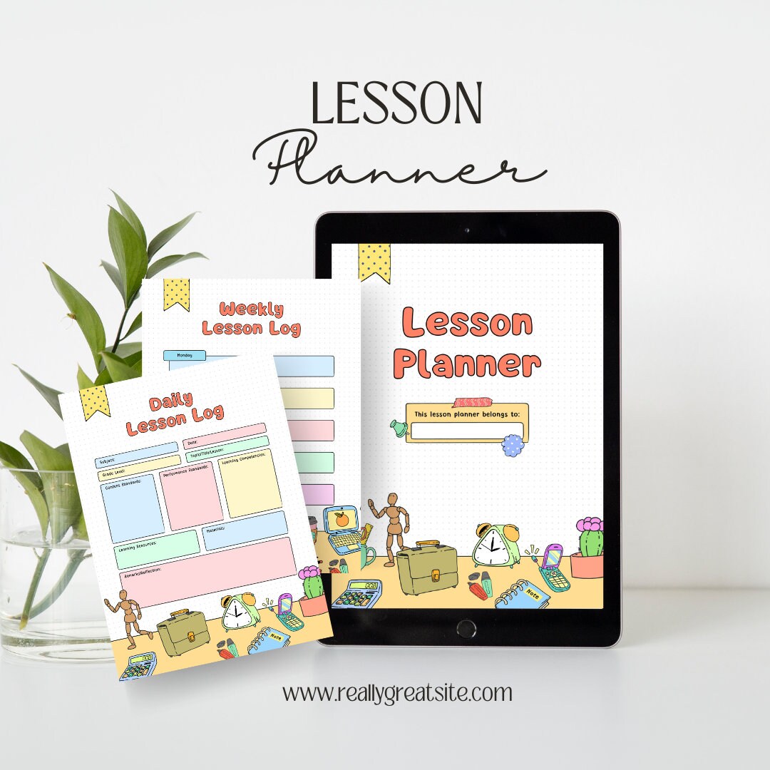 Teacher Lesson Planner 2025-2026, Digital Academic Planner (instant ...