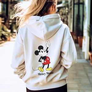 Mickey Mouse Hoodie Sweatshirt, Women's Cotton Shirt, S-M-L-XL-XXL-3XL-4XL,  Oversized Boyfriend Tee, Mickey Mouse Gildan Comfort Colors Tee