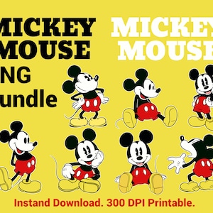 Mickey Mouse SVG PNG JPG Bundle, Vintage Mickey Mouse Shirt, Retro Mickey Mouse Graphic, Perfect for T-Shirt, Mugs and personalized gifts