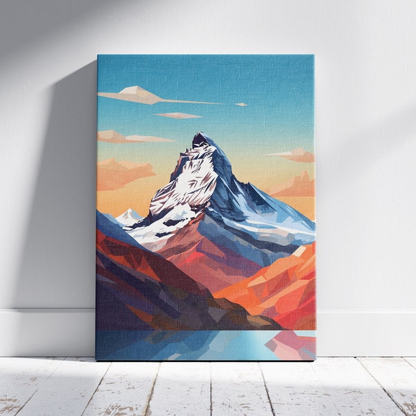Matterhorn Print, Majestic Mountain Photo, Iconic Swiss Alps Image for Wall Decor