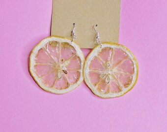 Real Fruit Slice Earrings