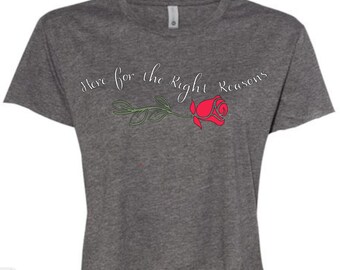 Here for the Right Reasons - The Bachelor/Bachelorette Crop Top T-Shirt