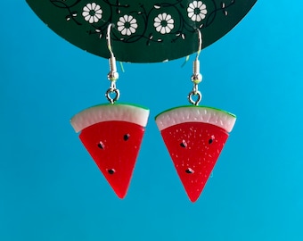 Watermelon Slice Earrings: Fun Summer Jewelry