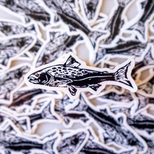 Sticker vis blokprint