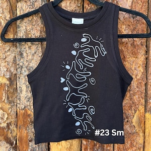 Screen Printed Joy is Resistance Tank Top, Abstract Dancing People Graphic, hand printed
