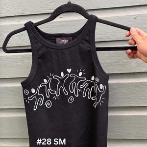 Screen Printed Joy is Resistance Tank Top, Abstract Dancing People Graphic, hand printed