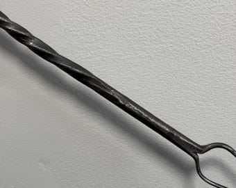 Hand-Forged 2-Pronged Grilling Fork – Rustic BBQ Tool for Outdoor Cooking and Campfires!