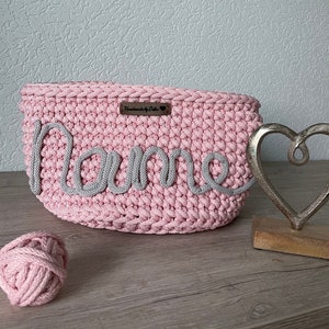 Körbchen für Baby, handgemachter Korb, gestrickter Seilkorb, Häkelbox, Häkeldesign, Korb für Babysachen, Wohnkultur, Geschenk für zu Hause,