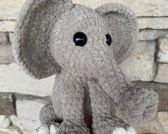 Elenor the Elephant | Crochet Elephant | Amigurumi Elephant | Stuffed Elephant | Elephant Plush | Elephant Plushie | Elephant Toy | Elephant